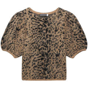 Mint Velvet Leopard Wool Blend Knit Top